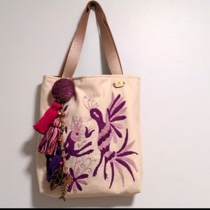 Handmade Authentic Mexican handbag Made in Mexico. Aztec inspired embroidery
